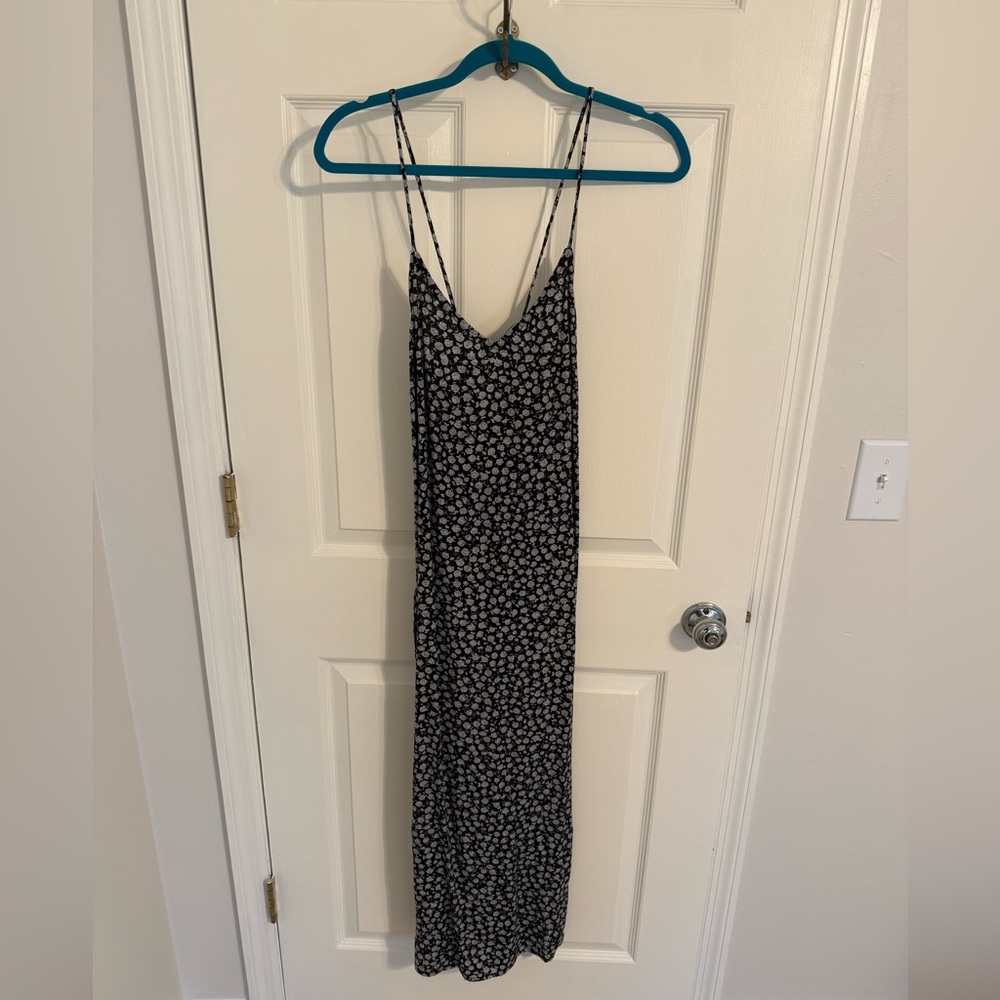 Black & Grey Floral Maxi Dress – Motel – XS